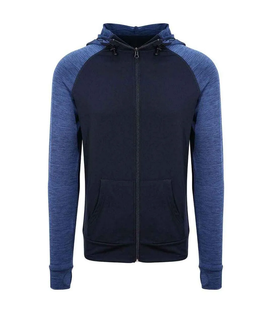 Veste à capuche homme bleu marine chiné AWDis Cool