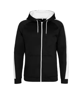 Veste à capuche just hoods homme noir/blanc AWDis