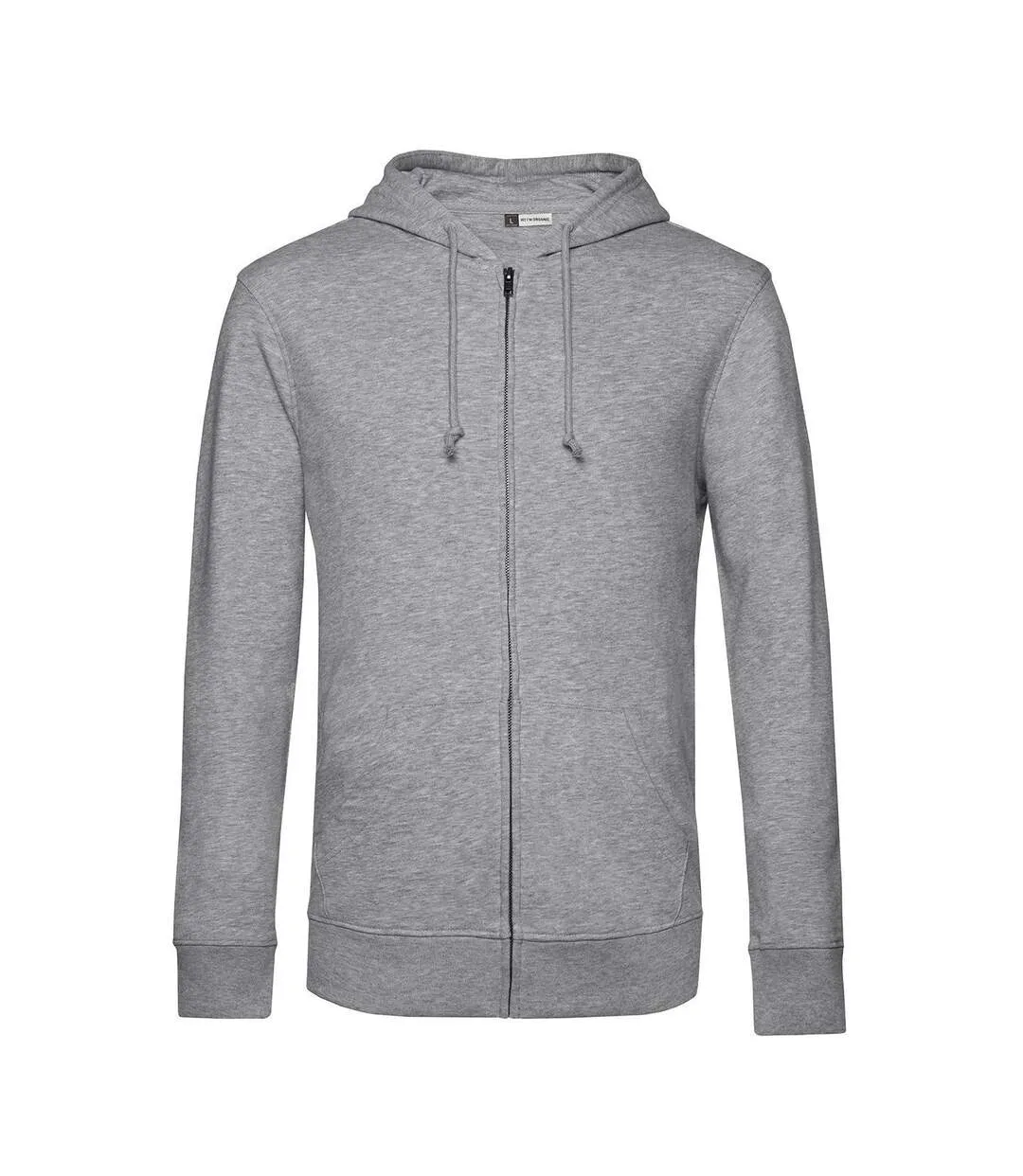 Veste à capuche organic homme gris chiné B&C