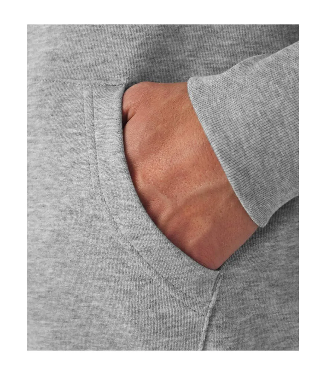 Veste à capuche organic homme gris chiné B&C