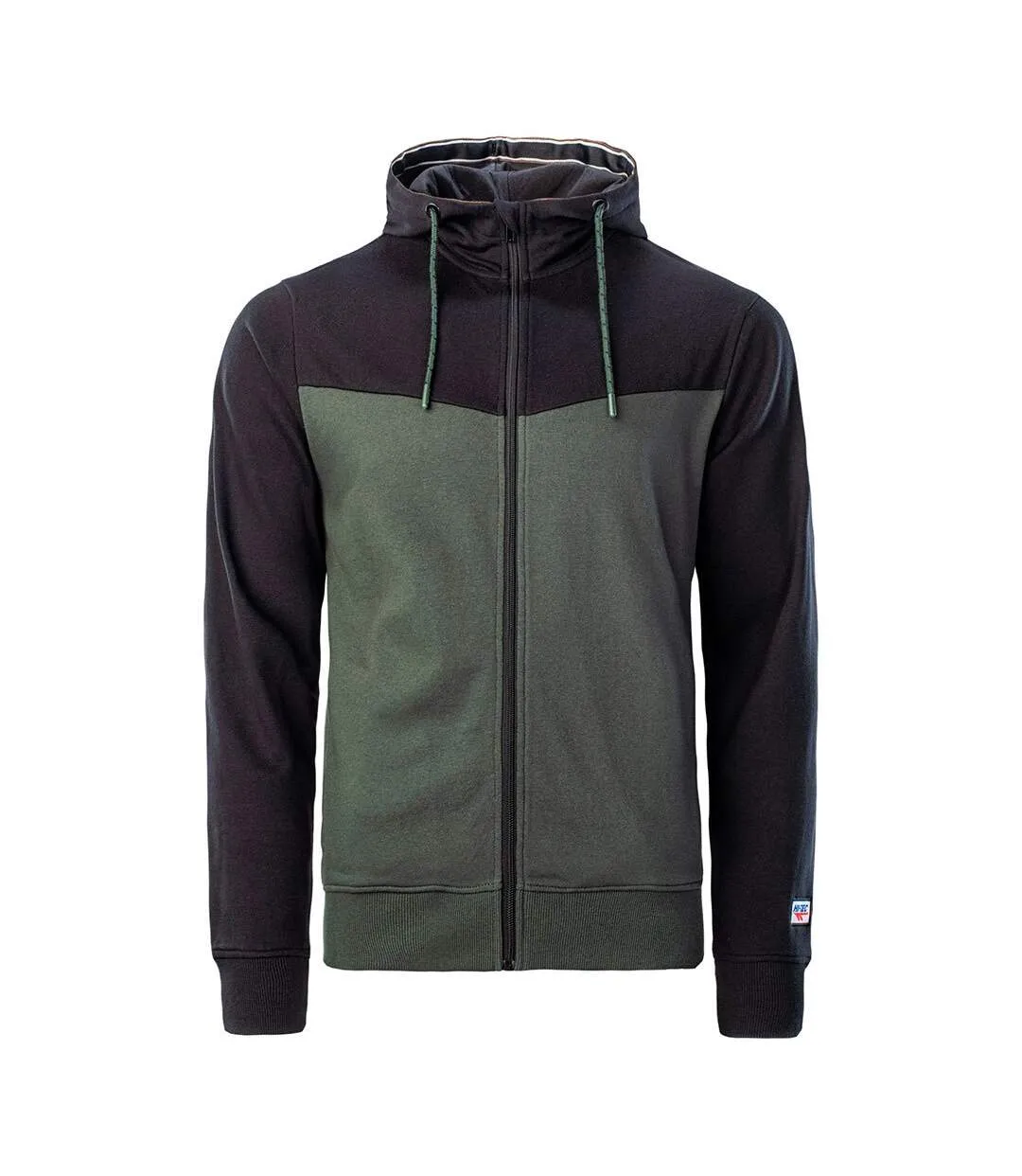 Veste à capuche sabarin homme vert forêt foncé / noir Hi-Tec