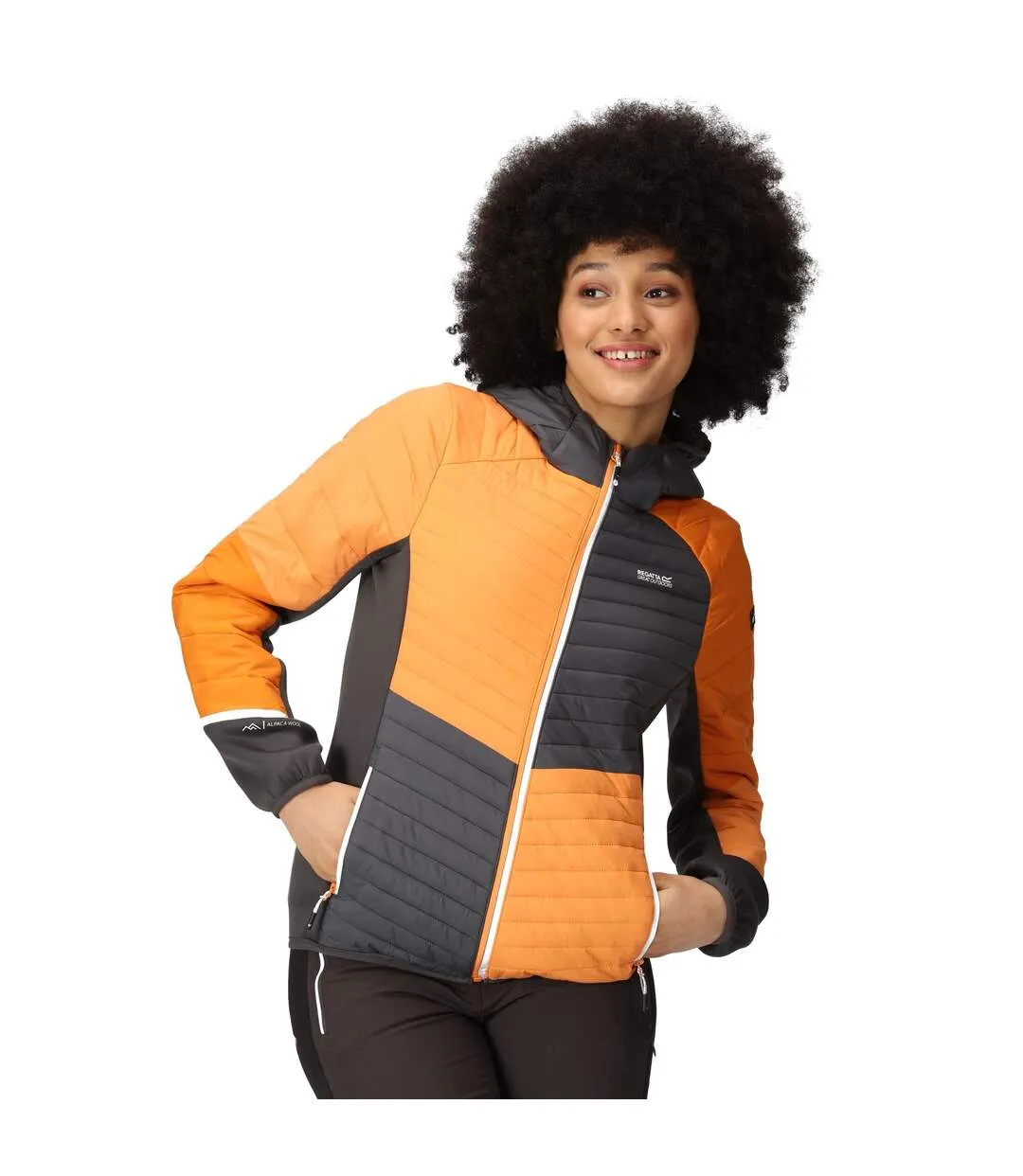 Veste à capuche trutton femme orange clair / gris phoque Regatta