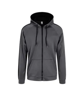 Veste à capuche zippée sport homme - JH066 - gris et noir