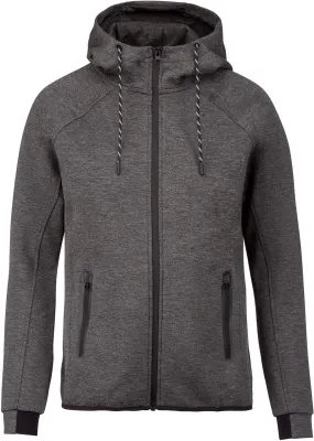 Veste à capuche zippée urban - PA358 - homme - gris chiné foncé 