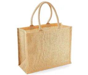 Westford mill WM437 - Sac shopping en toile de jute scintillant